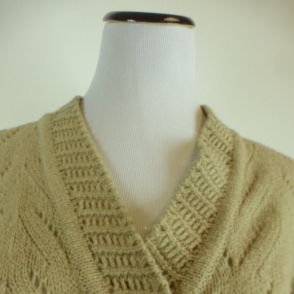 ALBERTA FERRETTI PHILOSOPHY wrap around camel brown sweater made in Italy 10 - Picture 2 of 10